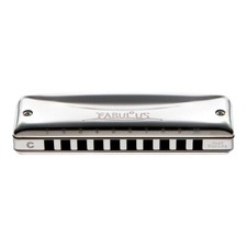Suzuki Fabulous F-20J 10-Hole Harmonica Bb Brass Body Silver Cover Japan