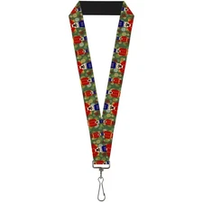 Buckle-Down Lanyard-1.0"-Christmas Nutcracker/Polka Dots Greens/Gold 22" x 1" Mu