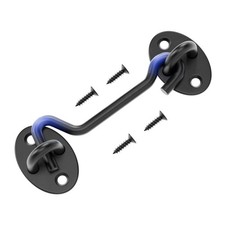 4" Hook and Eye Latch 1 Pack,Privacy Eye Hook Latch for Slide/Barn/Shed/Door,...
