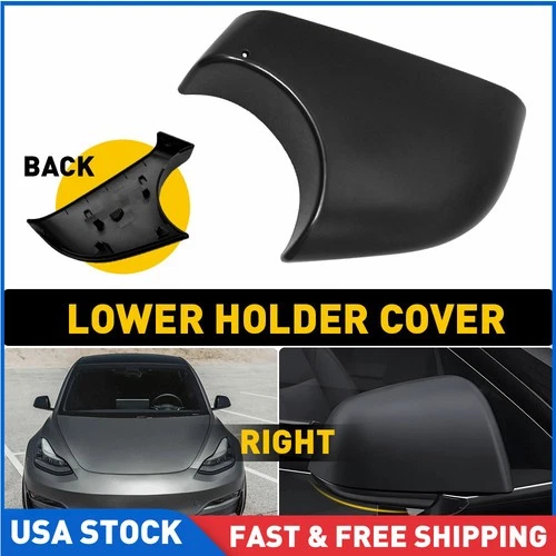 Right Passenger Side For Tesla Model y Door Wing Mirror Cover Lower Holder Black