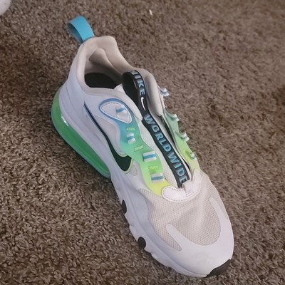 Nike Air Max 270 React Worldwide White Green Blue Black Low Top Sneakers