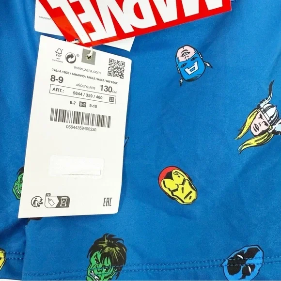 Pantalones Cortos de Natación Zara Niños Marvel Azul Superhéroe Talla 8-9 Nuevos con Etiquetas Foto 3 de 4
