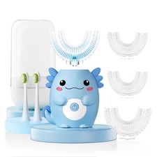 ELOTAME Kids Electric U Shaped Toothbrush - Axolotl Kids Cartoon Sonic Automa...