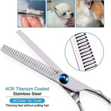 Ambidextrous Pet Safe Scissors Stainless Steel Dog Grooming Shears with round He