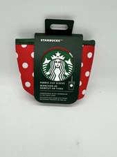 Starbucks x DISNEYLAND Resort Holiday Red Polka Dot Fabric Cup Sleeve
