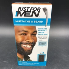 Just For Men Mustache & Beard Jet Black Haircolor Kit – 1 Pack – New