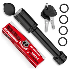 Trailer Hitch Lock - 5/8" Dia Locking Receiver Pin, Fits 2" Receiver, Class 1