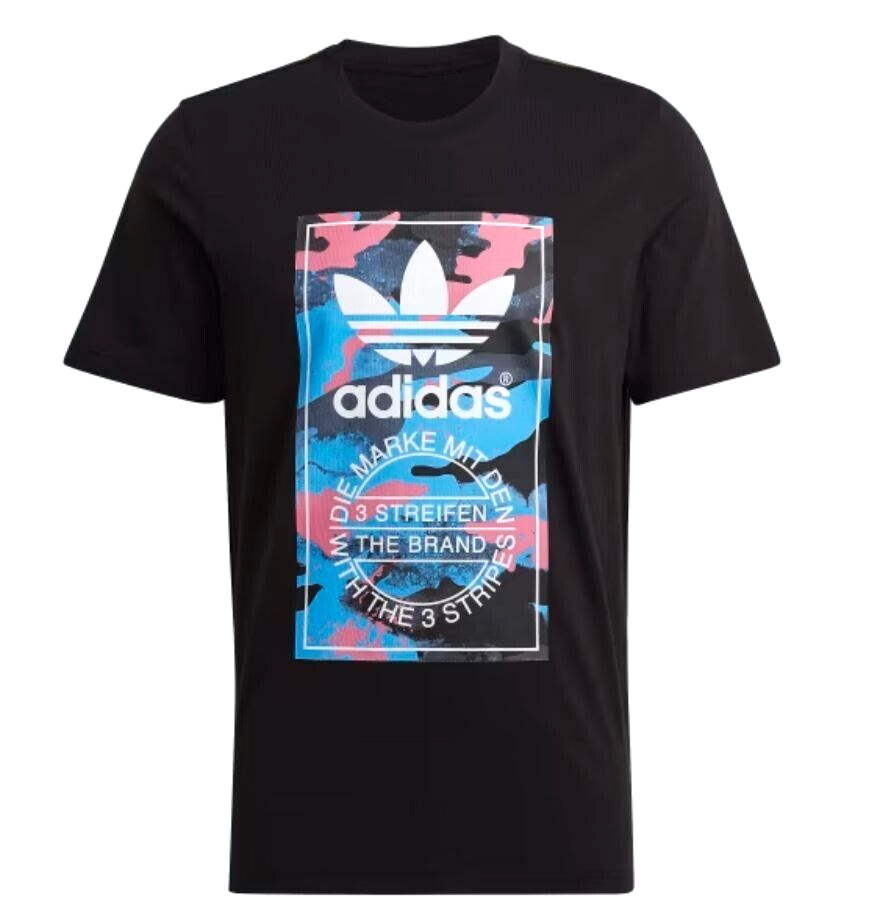 NEW MENS ADIDAS ORIGINALS CAMO BOX TREFOIL TEE SHIRT ~SIZE LARGE