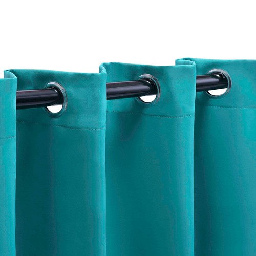 Solid Classic Modern Grommets Room Darkening 42" Wide Blackout Curtain Panel Set - Picture 14 of 206