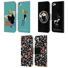 OFFICIAL JOHNNY BRAVO GRAPHICS LEATHER BOOK CASE FOR APPLE iPOD TOUCH MP3