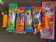 Lot of 6 Vintage Pez Dispenser Peanut Lucy Snoopy Made In Slovenia
