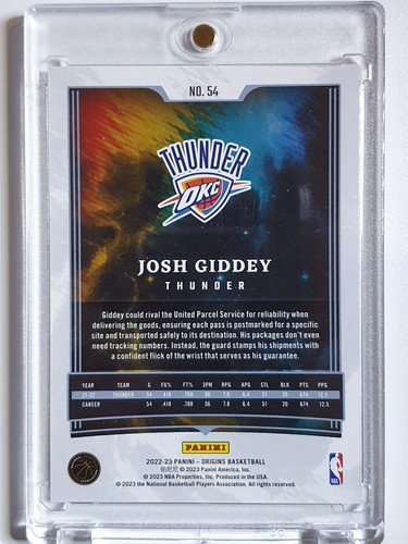 2022 Panini Origins Josh Giddey #54 - Ready to Grade - Picture 2 of 2
