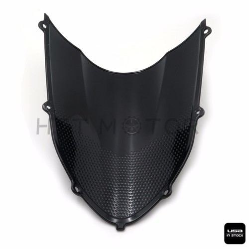 ESCUDO PARABRISAS TRANSPARENTE DOBLE BURBUJA NEGRO PARA 2004-2005 KAWASAKI ZX10R - Imagen 7 de 9