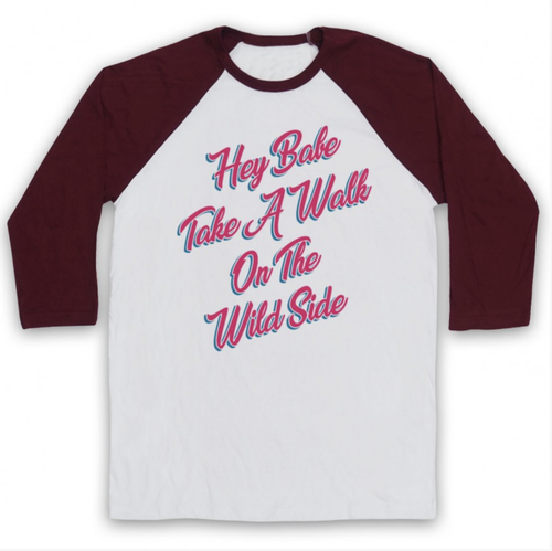 LOU REED TAKE A WALK ON THE WILD SIDE HEY BABE VELVET 3/4 SLEEVE BASEBALL TEE - Picture 16 of 20