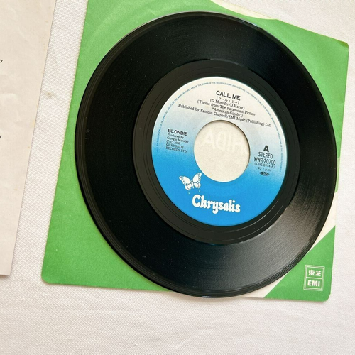 Blondie - Call Me Vinyl Record "7 JAPAN 1980 - Picture 3 of 3