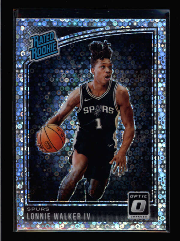 LONNIE WALKER IV 2018/19 DONRUSS OPTIC #174 RATED ROOKIE DISCO PRIZM BA7421