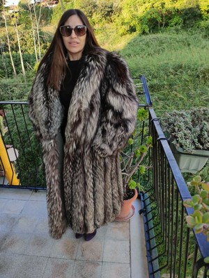 leather coat with fur collar and cuffs