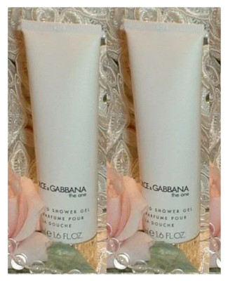 2PC LOT - The One By Dolce & Gabbana For Women Perfumed Shower Gel 1.6oz EACH