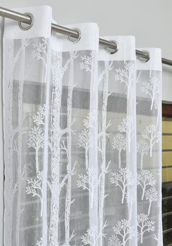 Indian Traditional Tissue Embroidery net semi Transparent Sheer for Curtains