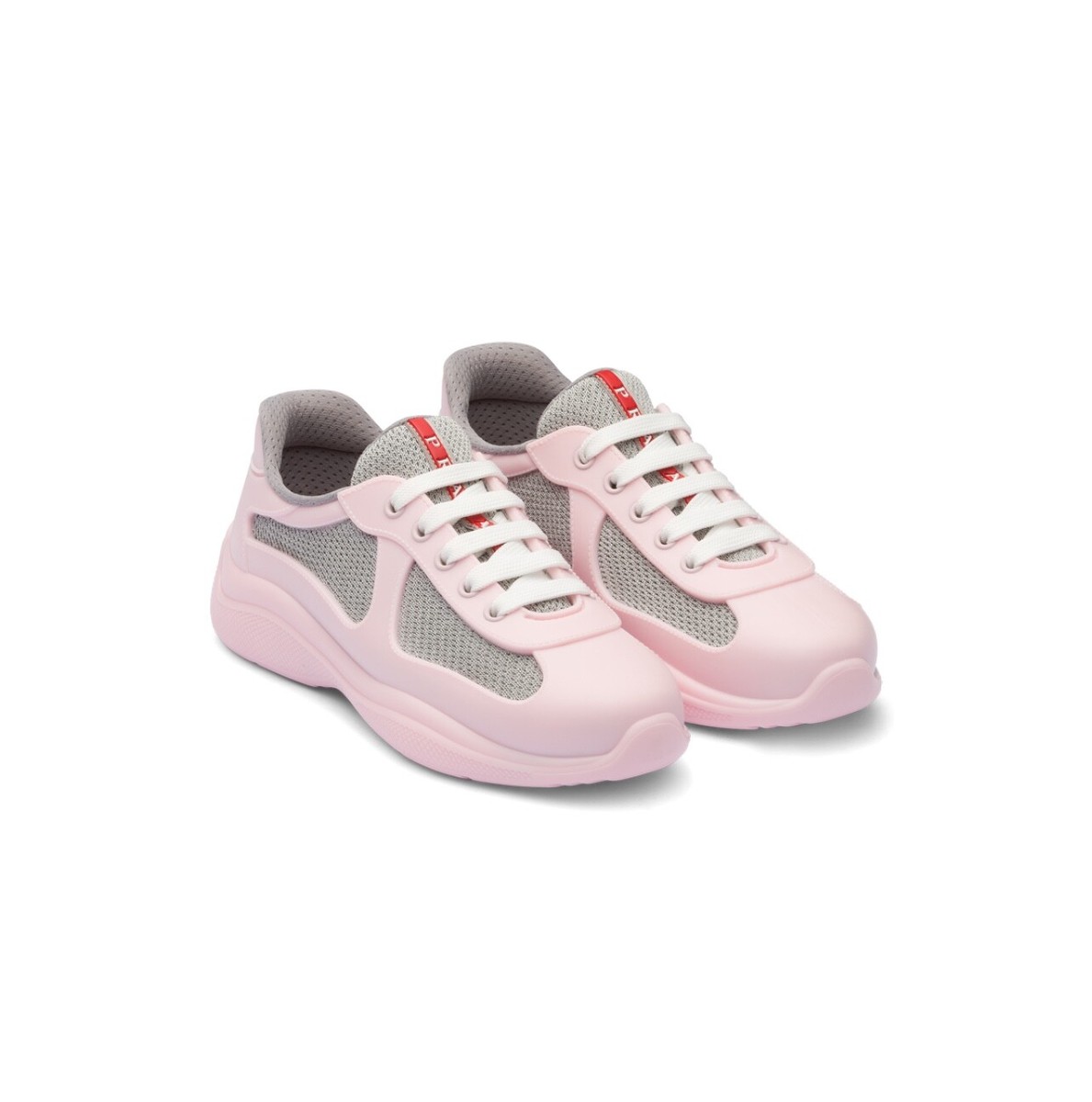 Size 8 - Prada Logo Sneakers White Pink W | eBay