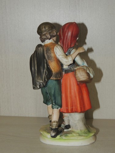 Figura de porcelana de Capodimonte, The lovers, Vintage - Imagen 9 de 12