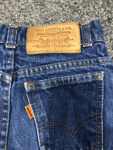 Vintage Kids Orange Tab Levis Size 22x21.5 - Picture 8 of 8