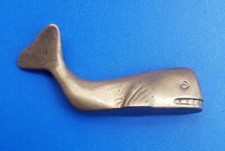 Vintage 3.5" Bronze Brass Whale Paperweight