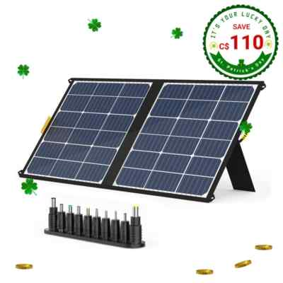 #ad Gooloo Solar 100 18V 100W Portable Solar Panel for Camping Road Trip Foldable $39.95
