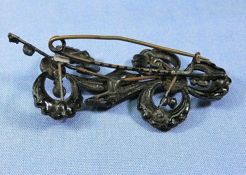 Viktorianische Jet Brosche Set auf Drahtgestell - Bild 8 von 12