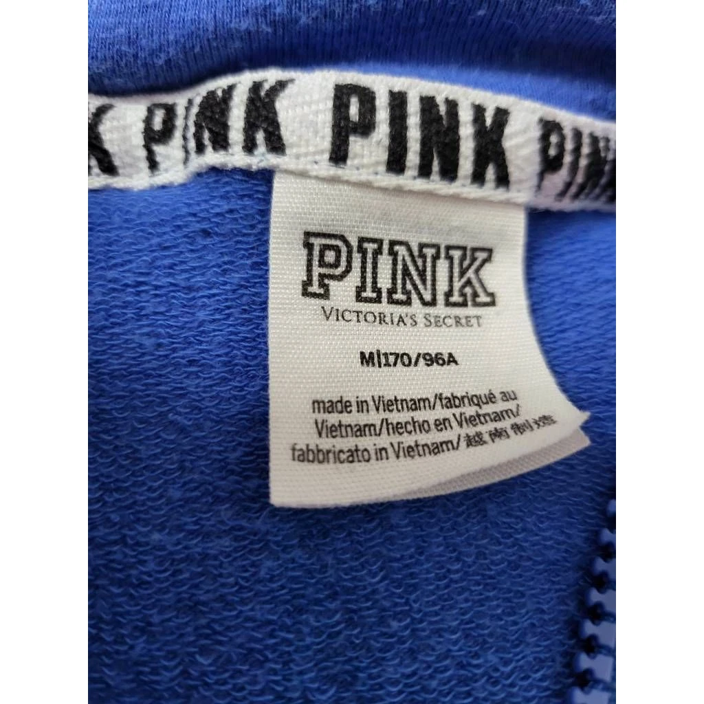 UNDERCOVER Felpa donna rosa Victorias Secret cropped blu 1 2 zip logo elasticizzato M