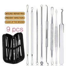 Acne Needle Blackhead Remover Pimple Blemish Comedone Extractor Tweezer Tool Kit