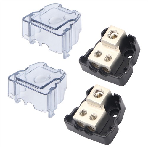 2 Set Car Audio Splitter Amp Power 4 Gauge In 8 Gauge Out Distribution Block Kit - Picture 2 of 14