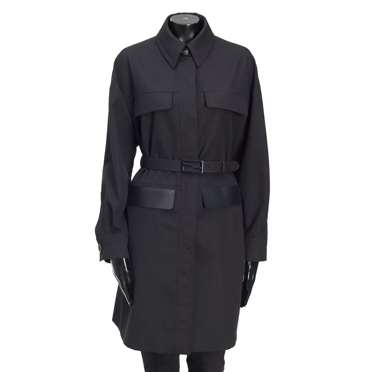 Fendi buckle best sale coat