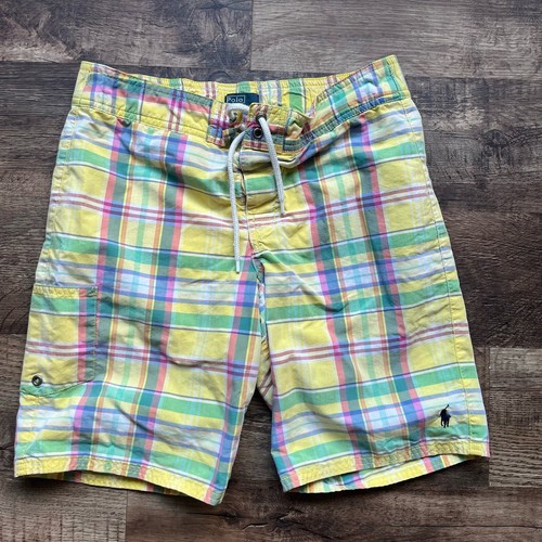 Vintage Polo Swim trunks Youth Medium 90's y2k Multicolor