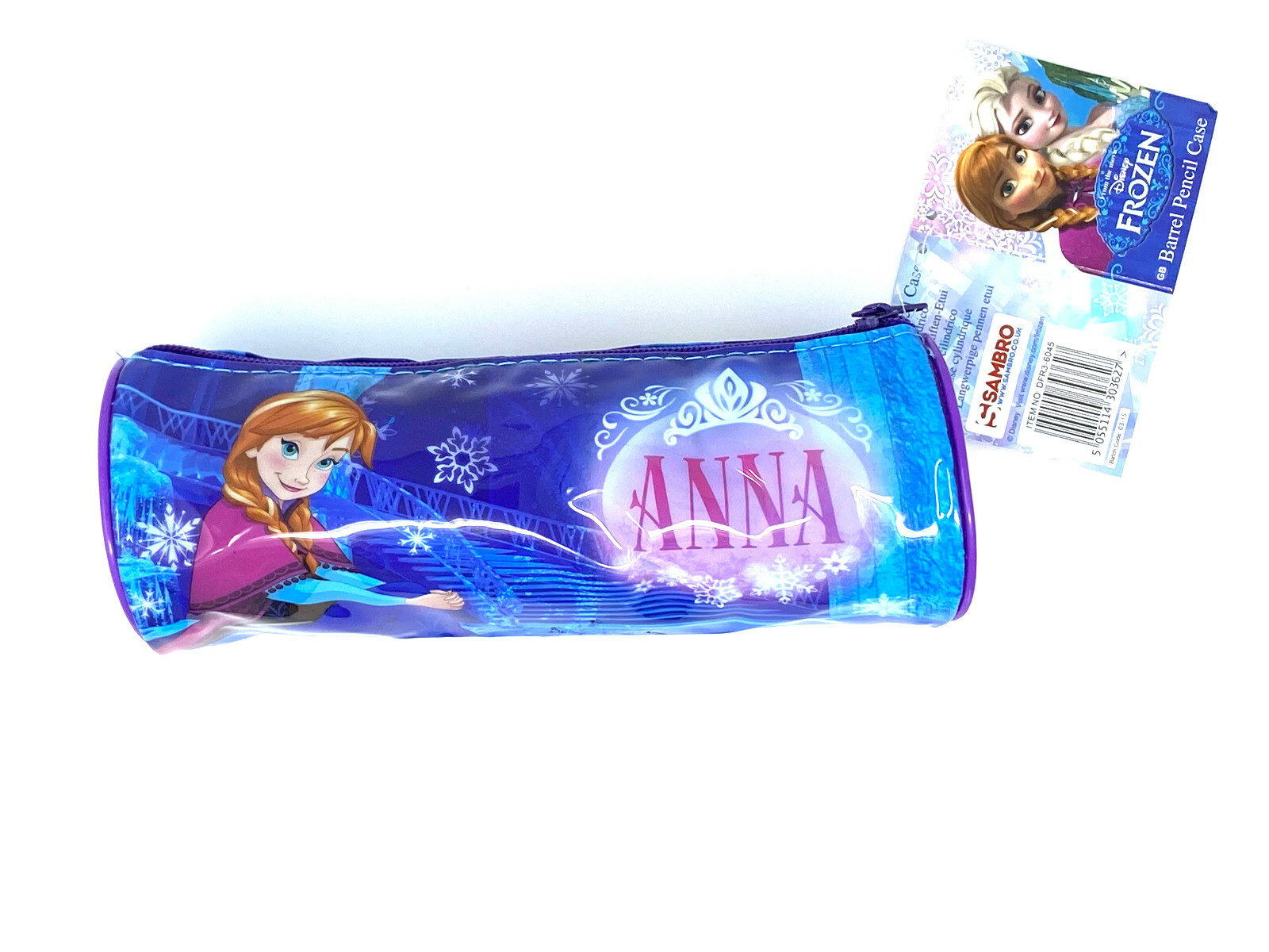 Elsa Frozen Barrel Pencil Case Anna School Stationery Design Official Disney