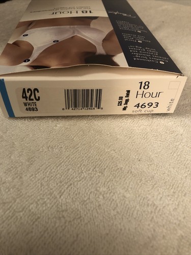 Playtex White 18 Hour Bra 42C NIB - Picture 3 of 6