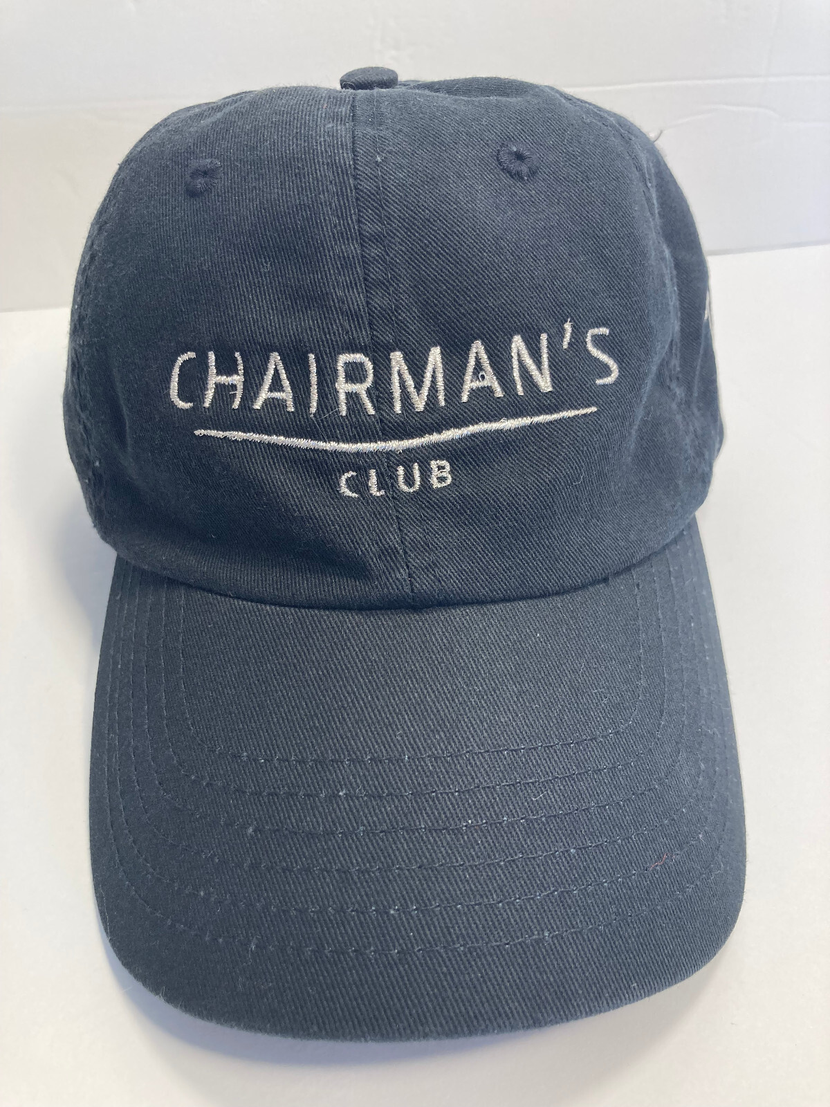 Chairman's Club Only Vegas Cap Hat Off Black 100% Cotton Twill Strapback