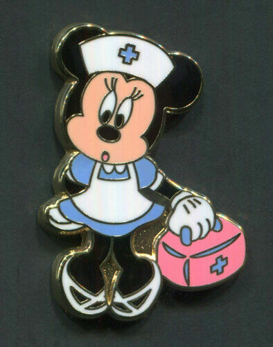 Disney Pin Minnie Mouse as Nurse with Medical Bag Disney Store Japan Exclusive