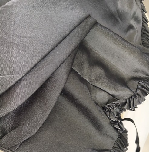 Preowned Badgley Mischka Bridesmaid Gown Dress Shiny Gray Size 4 Strapless - Picture 4 of 8