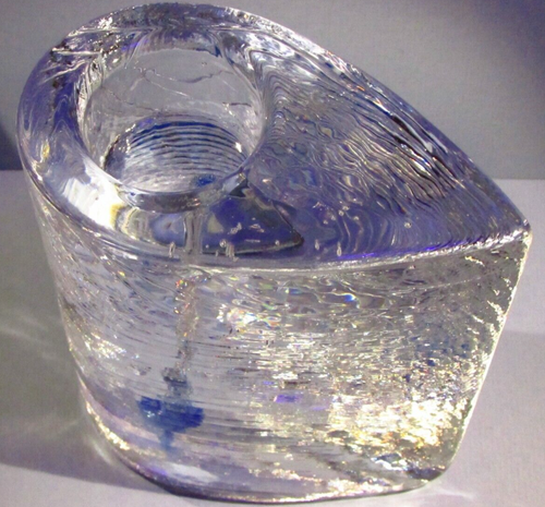 XL 5 lb KOSTA BODA SIGNED Kjell Engman Art Glass Candlestick Candle Holder Heavy - Picture 6 of 15