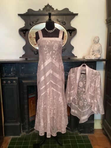 USA Designer Damianou Mother Of The Bride Floral Lace Outfit ‘Blush’ Size XL 18 - Picture 13 of 16