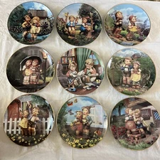 Hummel "Little Companions" Collector Plates Set of 9- 8.5”