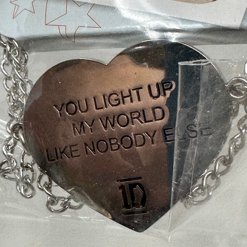 One Direction Band Lyric Necklace You Light Up My World Like Nobody Else 1D Gift - Picture 4 of 5