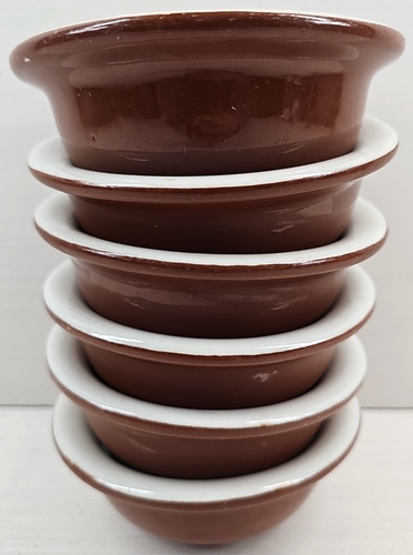 6 Shenango China Brown Pudding Bowls Set Vintage Restaurant Ware Bake Dishes Lot - Picture 22 of 24