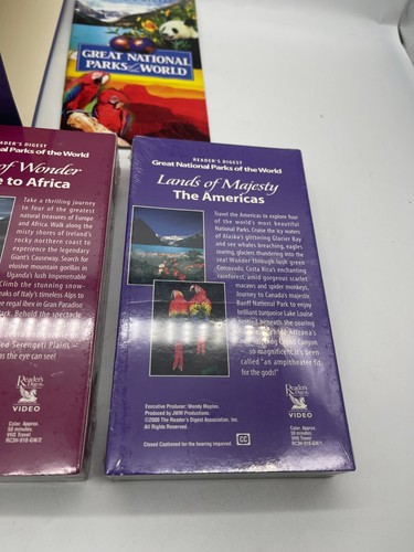 Great National Parks Of The World VHS Box Set 3 Tapes Sealed Readers Digest 2000 - Imagen 8 de 8