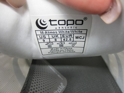 NEU ohne Karton Topo Athletic Atmos Straßenlaufschuhe Herren Größe US 9 weiß/weiß  - Bild 9 von 12