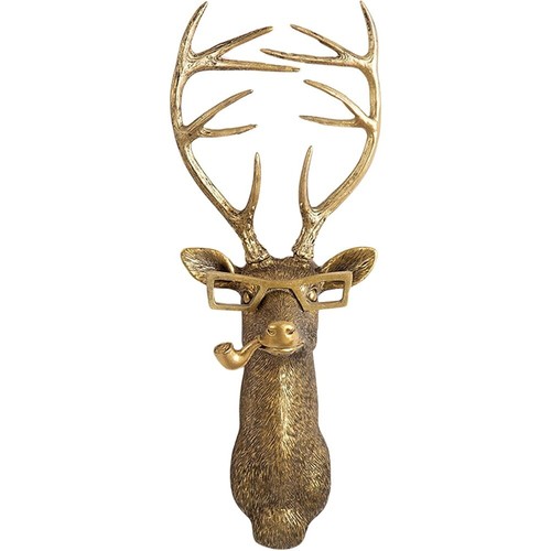 Animal Heads Wall Decor, Faux Deer Head Mount, Animal Sculptures Wall Decor