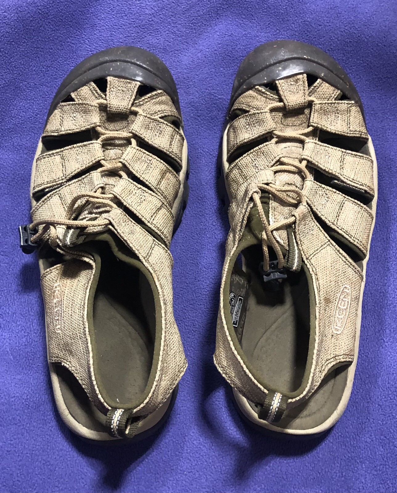 Sandali ibridi Keen Newport da uomo taglia 11 5 originali marroni impermeabili