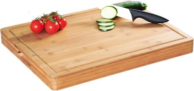 Kesper | Tranchierbrett Bambus | robust & langlebig | stilvolle 50x40 cm Fläche 