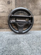 Nintendo Wii Mario Kart Racing Steering Wheel Black Blue trim Ring